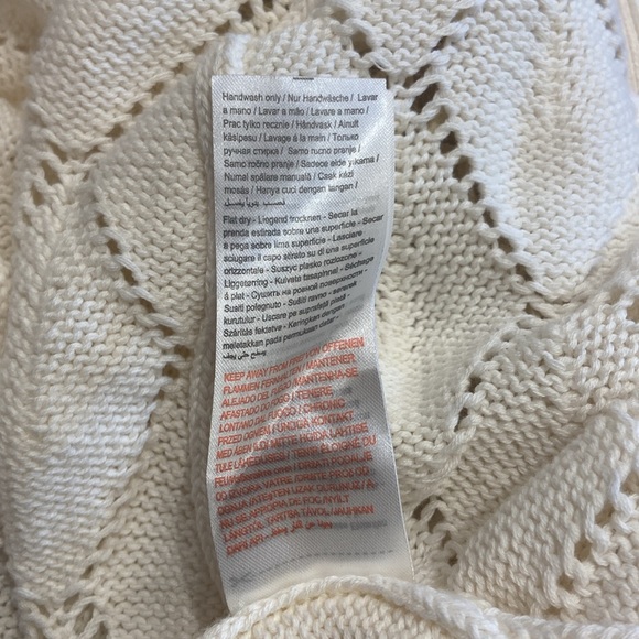 SELECTED | Size S | Knit cardigan with fringe | color Jet stream (light cream) - Picture 12 of 12